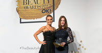 Amanda Holden with Joy Isaacs at the OK! Beauty Awards 2017 in London, United Kingdom