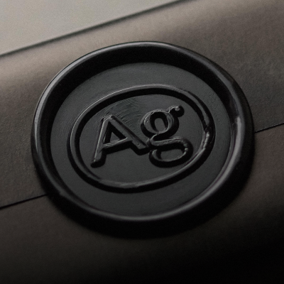 Argentum logo on a wax seal